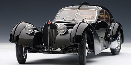 Bugatti 57SC Atlantic - 1938 - Preto<BR>1/18