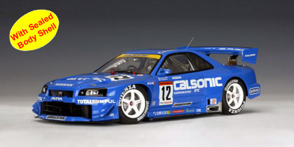 Nissan Skyline JGTC Calsonic # 12 - 2002 - Azul<BR>1/18