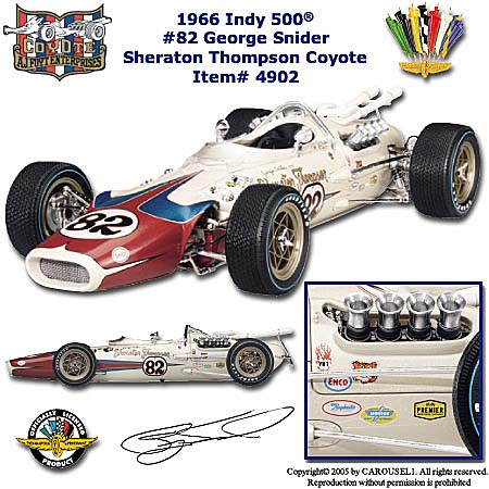 Coyote #82 - Indy500 - 1966 - George Snider<BR>1/18