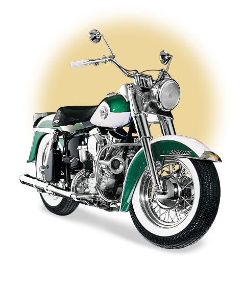 Harley-Davidson® Duo-Glide - 1958 - Branco<BR>1/10