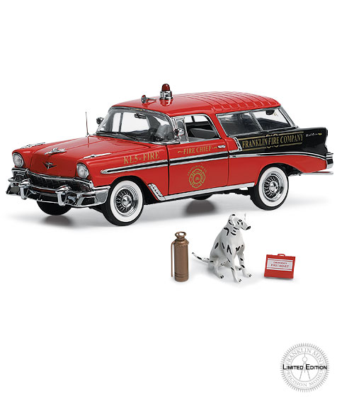 Chevrolet® Nomad Fire Chief\'s Wagon - 1956 - Vermelho<BR>1/24