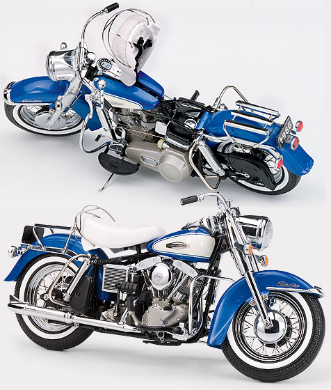 Harley-Davidson® FLH Electra Glide® - 1966 - Azul<BR>1/10