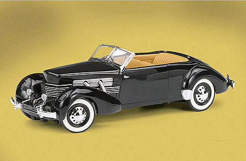 Cord 812 Phaeton - 1937 - Preto<BR>1/24