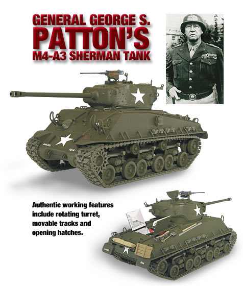 General Patton\'s M4-A3 Sherman Tank<BR>1/24