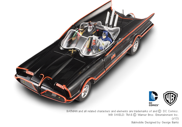 Batmobile - Serie de TV com figuras - 1966<BR>1/18 Batmobile - Serie de TV com figuras - 1966<BR>1/18
