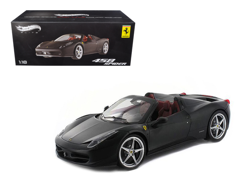 Ferrari 458 Spider - 2014 - Preto Fosco<BR>1/18 Ferrari 458 Spider - 2014 - Preto Fosco<BR>1/18