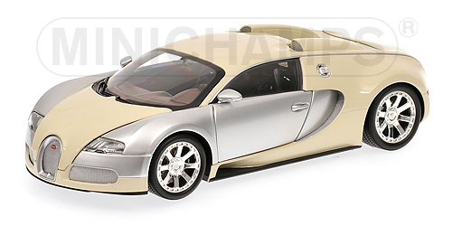 Bugatti Veyron Edition Centenaire - 2009 - Bege/Cromada<BR>1/18 Bugatti Veyron Edition Centenaire - 2009 - Bege/Cromada<BR>1/18