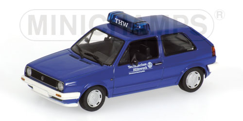 VW Golf II THW - 1985 - Azul<BR>1/43