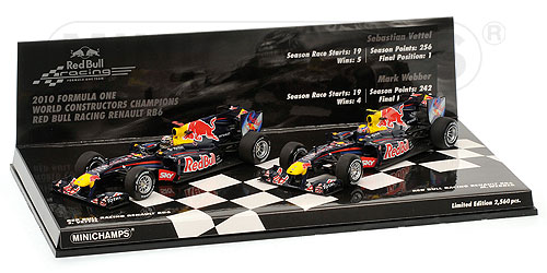 F1 Renault RB6 Constructors Champions Set - 2010<BR>1/43