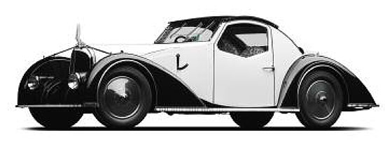 Voisin C27 Aerosport Coupe - 1934 - Cinza/Preto<BR>1/43