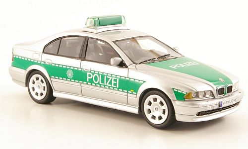 BMW 5er E39 - Policia - Prata<BR>1/43