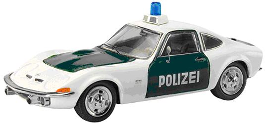 Opel GT Polizei - Branco<BR>1/43