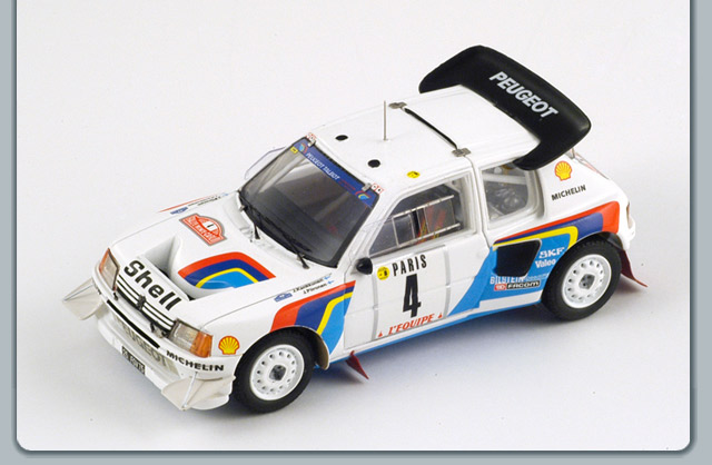 Peugeot 205 T16 Evo 2 # 4 Monte Carlo Rally 5th - 1986<BR>1/43