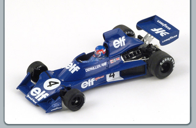 F1 Tyrrell 007 # 4 Belgium GP 4th - 1975 - P. Depailler<BR>1/43