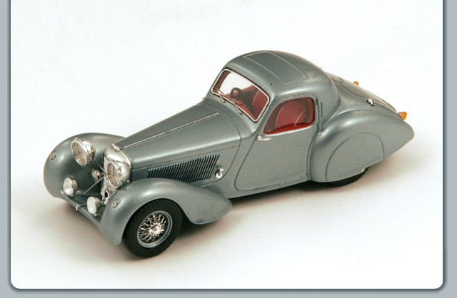 Jaguar SS100 Coupe - 1938 - Cinza<BR>1/43