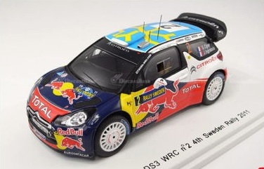 Citroen DS3 WRC # 2 Sweeden Rally - 2011<BR>1/43