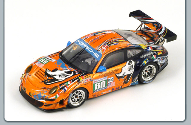 Porsche 997 GT3 RSR Flying Lizard # 80 Le Mans - 2011<BR>1/43