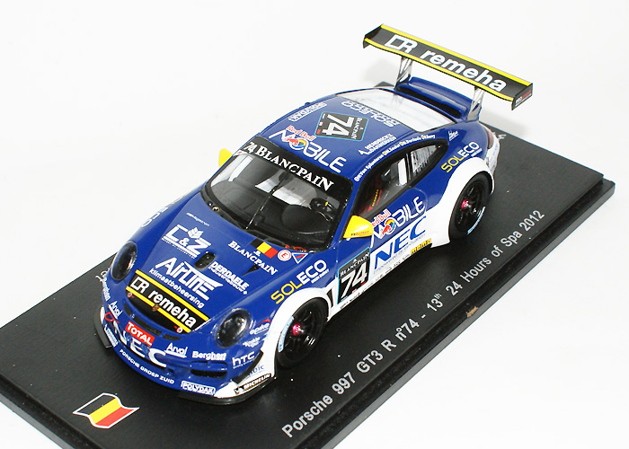 Porsche 997 GT3 R # 74 24h Spa - 2012<BR>1/43