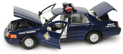 Ford Crown Victoria Police Nebraska - 2001 - Azul<BR>1/43
