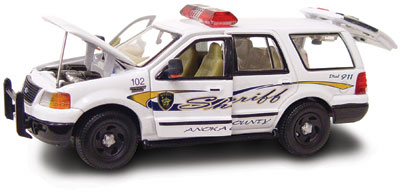 Ford Expedition Police Anoka - 2001 - Branco<BR>1/43
