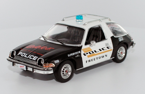 AMC Pacer X Freetown DARE Police - 1975 - Preto<BR>1/43 AMC Pacer X Freetown DARE Police - 1975 - Preto<BR>1/43