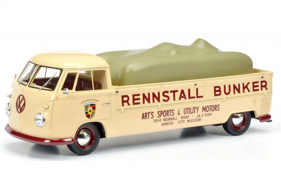 VW T1 Renntransporter Bunker - Creme<BR>1/18 VW T1 Renntransporter Bunker - Creme<BR>1/18