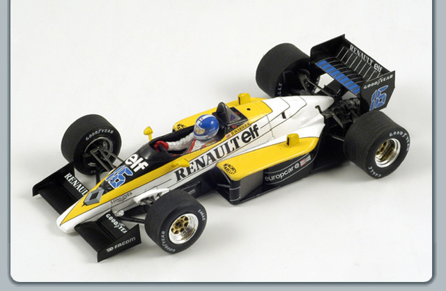 Renault RE 60 # 16 Belgium GP - 1985 - D.Warwick<BR>1/43
