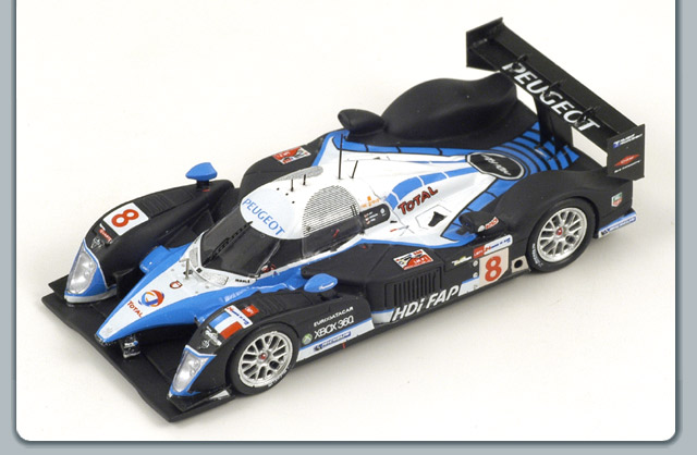 Peugeot 908 HDI FAP # 8 Le Mans 5th - 2008<BR>1/87 Peugeot 908 HDI FAP # 8 Le Mans 5th - 2008<BR>1/87
