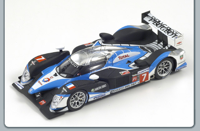 Peugeot 908 Hdi-FAP # 7 Le Mans 6th - 2009<BR>1/87 Peugeot 908 Hdi-FAP # 7 Le Mans 6th - 2009<BR>1/87