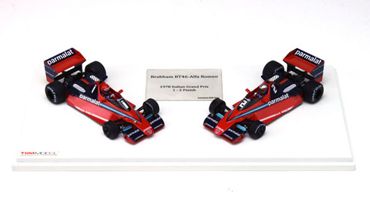 F1 Alfa Brabham BT46 Set Italian GP 1-2 Finish - 1978<BR>1/43 F1 Alfa Brabham BT46 Set Italian GP 1-2 Finish - 1978<BR>1/43