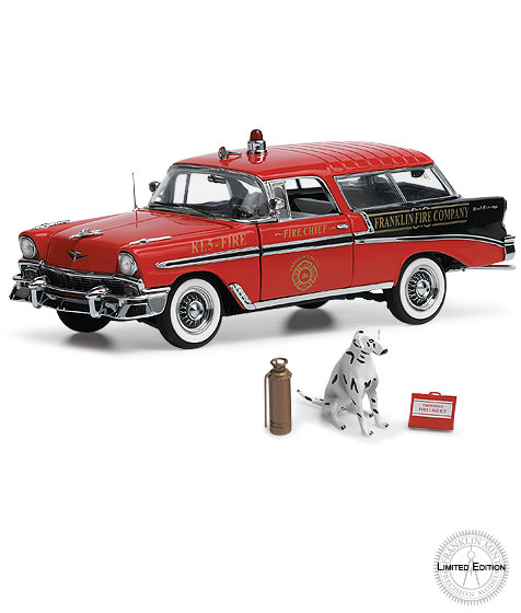 Chevrolet® Nomad Fire Chief's Wagon - 1956 - Vermelho<BR>1/24